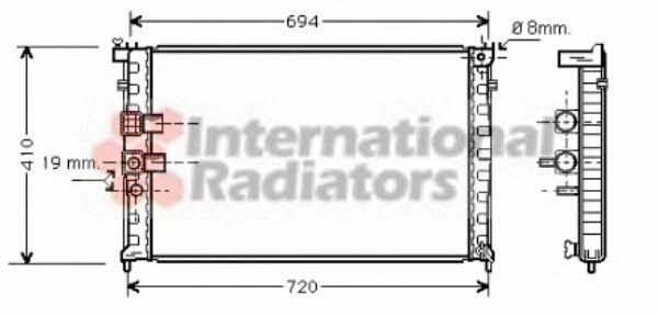 Van Wezel 40002232 Radiator, engine cooling 40002232