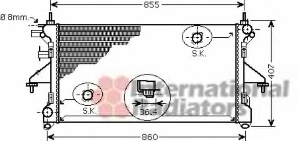 Van Wezel 40002304 Radiator, engine cooling 40002304