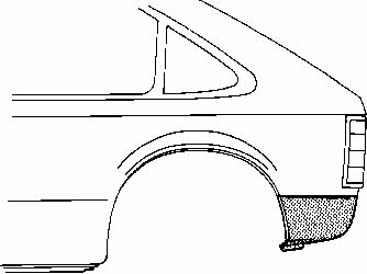 3727137 Van Wezel Repair part rear fender left