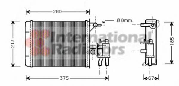 Van Wezel 40006134 Heat exchanger, interior heating 40006134