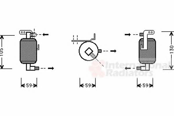 Van Wezel 4000D195 Dryer, air conditioner 4000D195