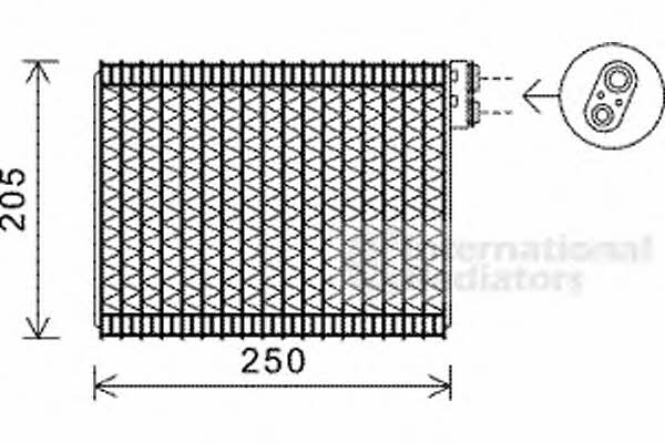 Van Wezel 4000V352 Air conditioner evaporator 4000V352