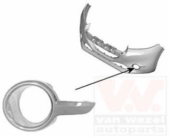 Radiator grill Peugeot 208: 4034597 Van Wezel Front bumper grille (plug) left