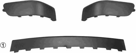 Bumper moulding Peugeot: 4040555 Van Wezel Trim rear bumper left