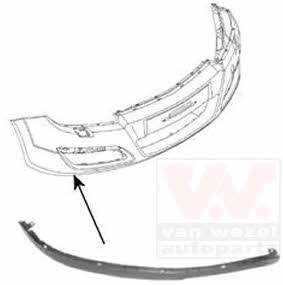 3748504 Van Wezel Front bumper spoiler right