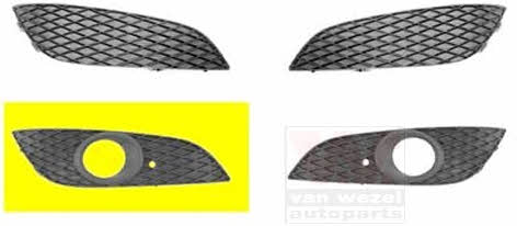 Bumper mesh Opel Astra H Classic: 3748594 Van Wezel Front bumper grille (plug) right