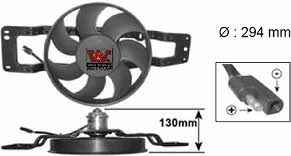 Car radiator fan Renault Twingo: 4342747 Van Wezel Hub, engine cooling fan wheel