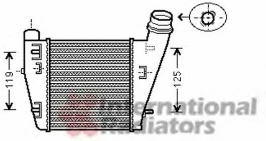Intercooler charger Renault Twingo: 43004423 Van Wezel Intercooler, charger