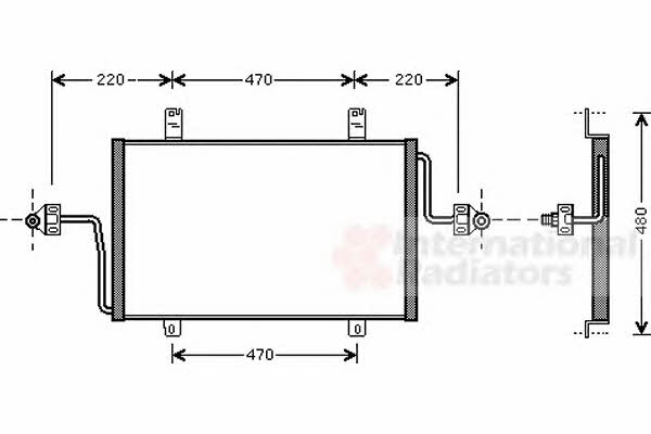 Aircon condenser Renault Master: 43005279 Van Wezel AC Condenser