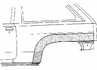 3776145 Van Wezel Repair part rear fender left
