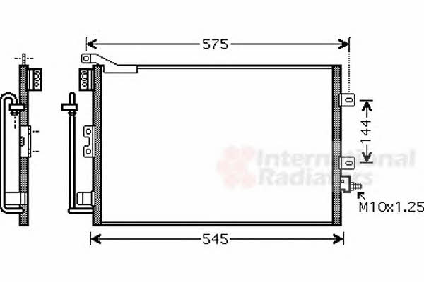 Aircon condenser Renault Modus / Grand Modus: 43005395 Van Wezel AC Condenser