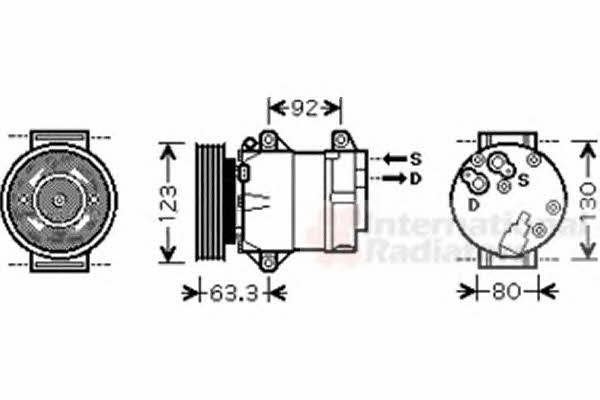 Van Wezel 4300K369 Compressor, air conditioning 4300K369