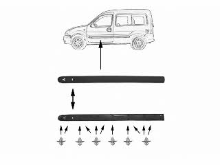 4310428 Van Wezel Front door trim right