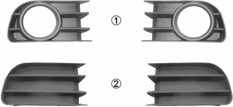 Bumper mesh Renault: 4327591 Van Wezel Front bumper grille (plug) left