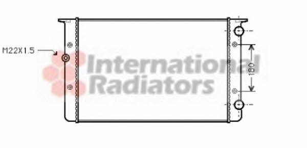Engine cooling radiator Volkswagen Vento: 58002104 Van Wezel Engine cooling radiator