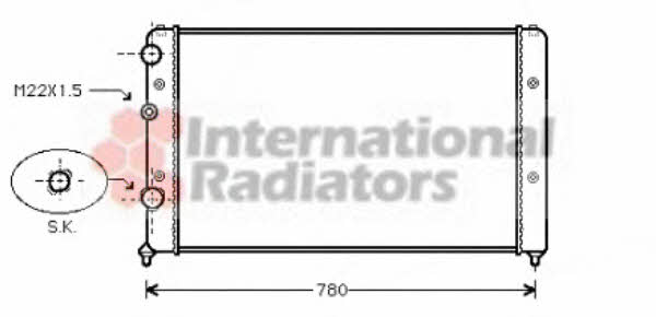 58002122 Van Wezel Engine cooling radiator