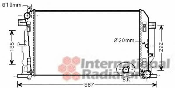 Van Wezel 58002282 Radiator, engine cooling 58002282