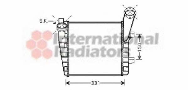 Turbocharger intercooler Porsche Cayenne: 58004235 Van Wezel Intercooler, charger