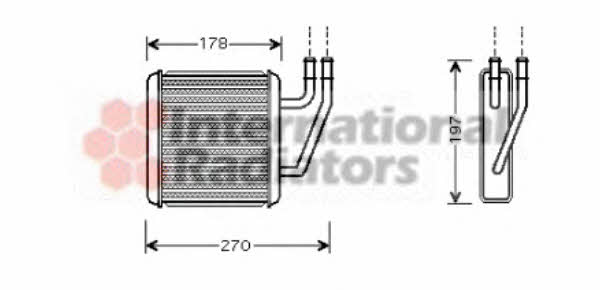 Van Wezel 58006203 Heat exchanger, interior heating 58006203