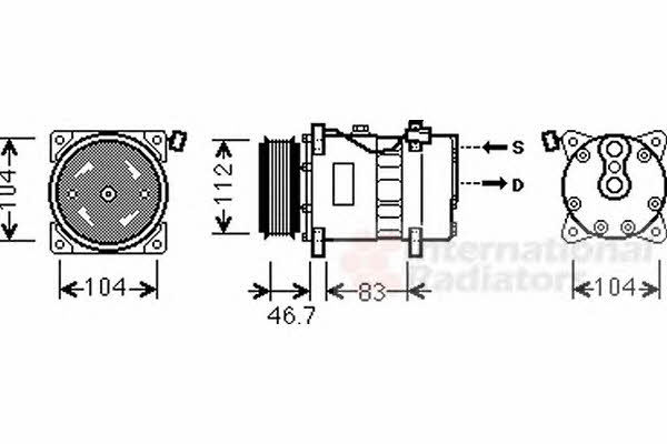 5800K288 Van Wezel Compressor, air conditioning