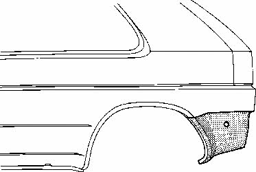5812133 Van Wezel Repair part rear fender left