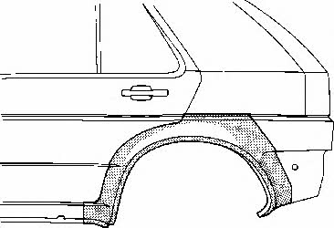 5812147 Van Wezel Repair part rear fender left