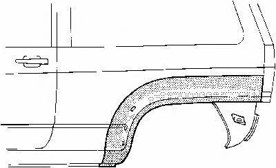 Van Wezel 5820145 Repair part rear fender left 5820145