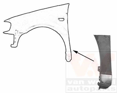 Fender repair parts Volkswagen: 5824155 Van Wezel Repair part front fender left