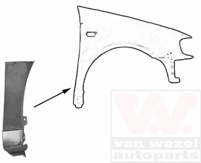 Fender repair parts Volkswagen Polo: 5824156 Van Wezel Repair part front fender right
