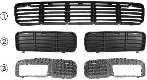 5826593 Van Wezel Front bumper grille (plug) left