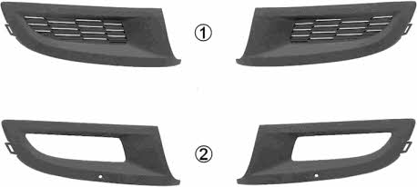 5829591 Van Wezel Front bumper grille (plug) left