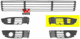 5837591 Van Wezel Front bumper grille (plug) left