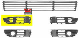 5837592 Van Wezel Front bumper grille (plug) right