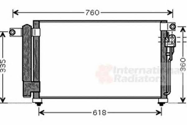 Air con condenser KIA Rio (Kia Rio): 83005081 Van Wezel AC Condenser