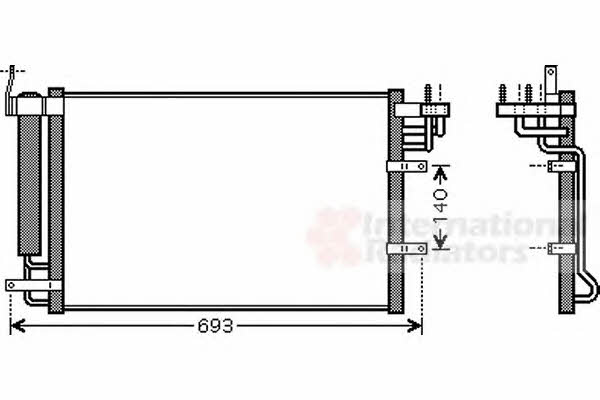 Aircon condenser KIA Spectra (Kia Spectra): 83005093 Van Wezel AC Condenser