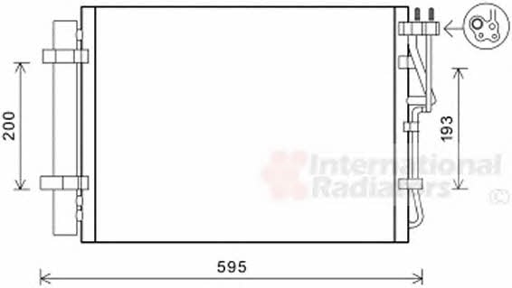 Van Wezel 83005198 AC Condenser 83005198 83005198 Van Wezel AC Condenser