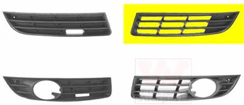 5839591 Van Wezel Front bumper grille (plug) left
