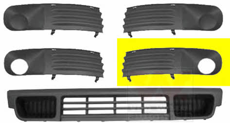 5896593 Van Wezel Front bumper grille (plug) left