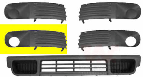 5896594 Van Wezel Front bumper grille (plug) right