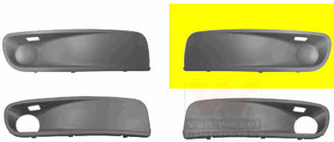 Van Wezel 5897591 Front bumper grille (plug) left 5897591