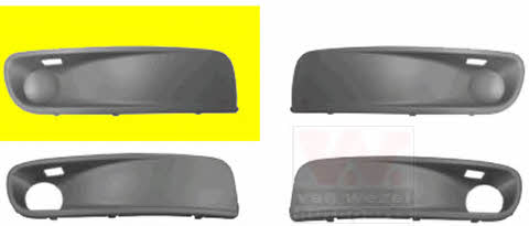 Bumper mesh Volkswagen California T5: 5897592 Van Wezel Front bumper grille (plug) right