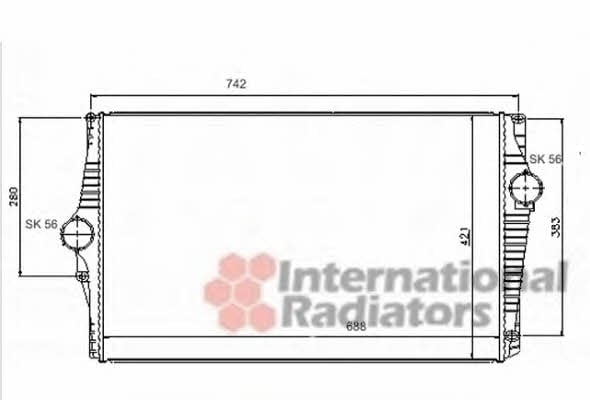 Turbocharger intercooler Volvo XC90: 59004151 Van Wezel Intercooler, charger