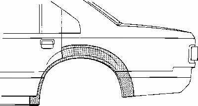 Fender repair parts Volvo: 5944148 Van Wezel Repair part rear fender right