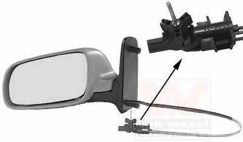 Side view mirror Seat: 5879813 Van Wezel Rearview mirror external left