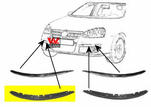 5886482 Van Wezel Trim front bumper right