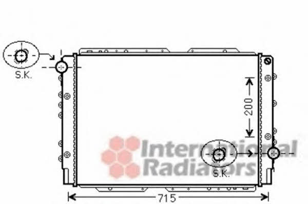 Van Wezel 73002091 Radiator, engine cooling 73002091