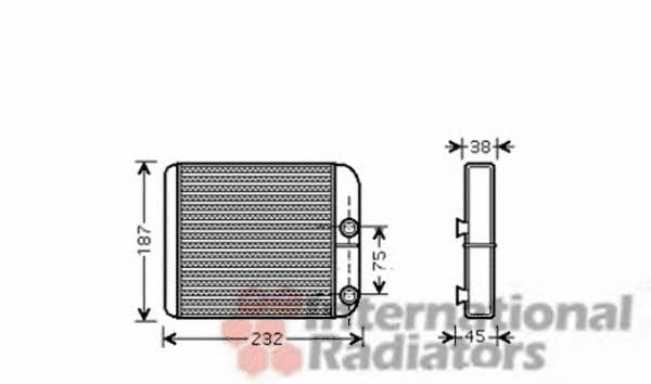 Van Wezel 59006129 Heat exchanger, interior heating 59006129
