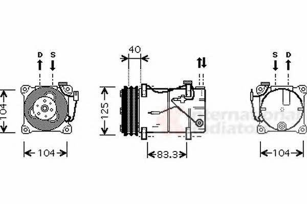 Van Wezel 5900K119 Compressor, air conditioning 5900K119