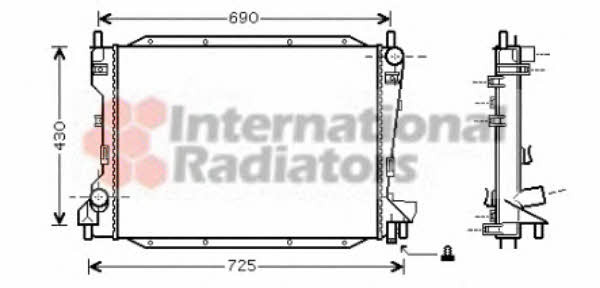 Engine radiator Jaguar S-Type: 77002035 Van Wezel Engine cooling radiator