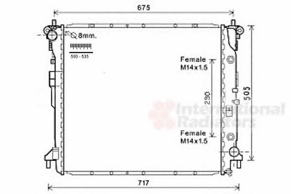 Van Wezel 81002124 Radiator, engine cooling 81002124